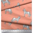 thumbnail image 2 of Soimoi Poly Georgette Fabric Horse Block Decor Fabric Printed Yard 52 Inch Wide, 2 of 3