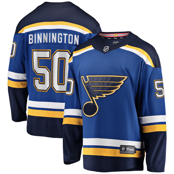 Jordan Binnington St. Louis Blues NHL Fanatics Breakaway Home Jersey, X-Large