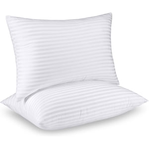 PinesC Pillows Standard Size Set of 2 (White), Hotel Pillows, Cooling Pillow for Side, Back or Stomach Sleepers White Standard (Pack of 2)