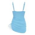 thumbnail image 5 of TSADFHJI Maillot de Bain de Maternité en Dentelle 2 Pcs Robe de Bain pour Femmes Maillots de Bain Paréo en Maille Transparente Paréos Maillot de Bain m Bleu Clair, 5 of 5