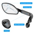 thumbnail image 3 of FlyFlise Telescopic Bicycle Rear Flat Mirror 360 Degree Rotatable Bike Handlebar Side Rear View Mirror for MTB Road Bike, 3 of 8