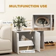 thumbnail image 4 of PawHut Cat Litter Box Enclosure Cat House Side Table with Scratching Board, 4 of 10