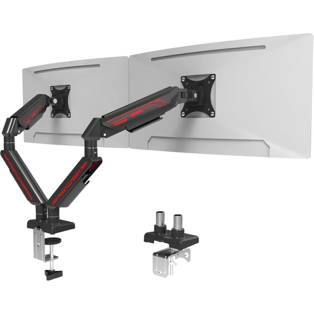Monitor Arm Gas Spring Monitor Stand for Screens up to lbs Adjustable Monitor Mount with CClamp & Grommet Base Ergonomic Computer Monitor Mount (Single Arm )