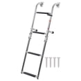thumbnail image 3 of Boat Folding 4 Steps Ladder, Pontoon Removable Ladder Oval Steps 316 Stainless Steel Ergonomic  For Yachts, 3 of 8