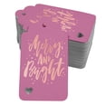 thumbnail image 1 of Inkdotpot Rose Gold Foil Paper Hang Tags Merry And Bright Christmas Favor Tags 100 Pieces, 1 of 6