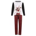 thumbnail image 2 of goowrom Pyjamas de Noël pour la Famille Elk Hauts Raglan Pantalons à Carreaux, 2 of 10