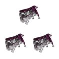 thumbnail image 1 of Thinsony Beautiful Belly Dance Waist Chain Intricate Purple Silver 3Set, 1 of 1
