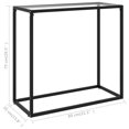 thumbnail image 5 of vidaXL Table Console Transparent 80x35x75 cm Verre Trempé, 5 of 5