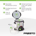 thumbnail image 3 of Presto 1L Stainless Steel Electric Deep Fryer with Temperature Control, Silver, 3 of 7
