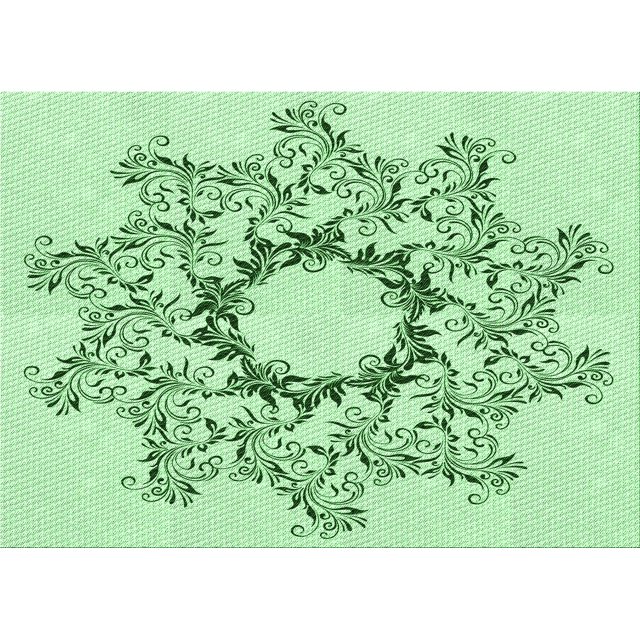 Ahgly Tapis Rectangulaire Lavable en Machine Intérieur Vert Menthe Transitionnel, 7 Pieds x 9 Pieds