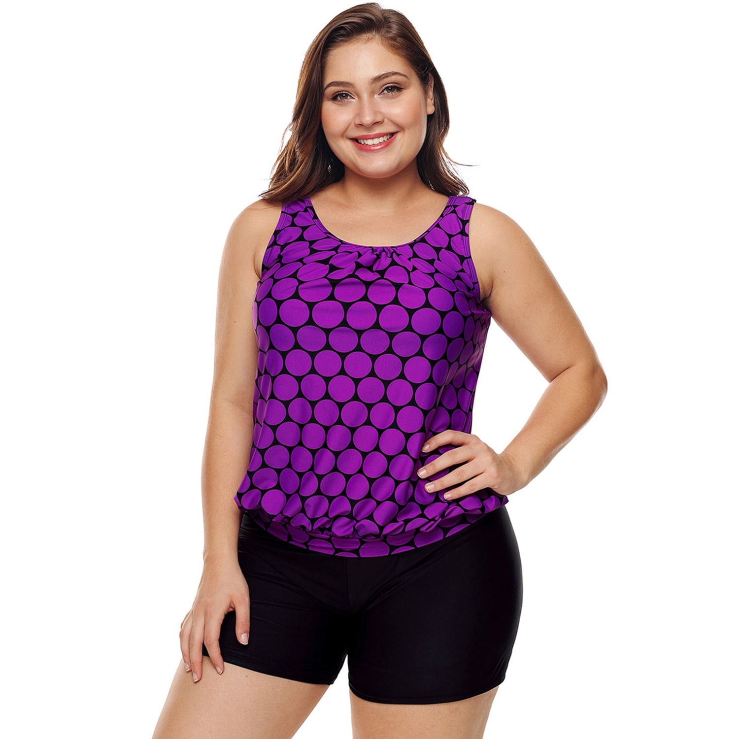 Maillot de Bain Deux Pièces pour Femme Grande Taille