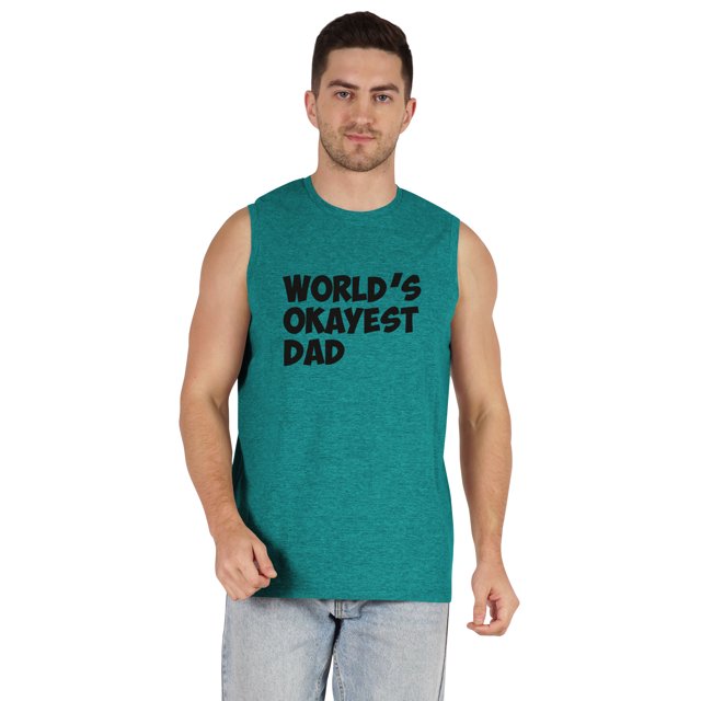 Inkmeso Printed Graphic World Okayest Dad€ T-Shirt For Mens Best Daddy Ever Gift T-Shirt