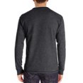 thumbnail image 5 of CEHVOM Men Long-Sleeve Beefy Muscle Basic Solid Pure Color Blouse Tee Shirt Top, 5 of 5