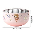 thumbnail image 3 of XZNGL Large Stainless Steel Bowl Stainless Steel Household Childrens Cartoon Soup Rice Bowl Double-Layer Heat Insulation Anti-Scald Bowl Household Fruit Instant Noodles Bowl Tableware, 3 of 6
