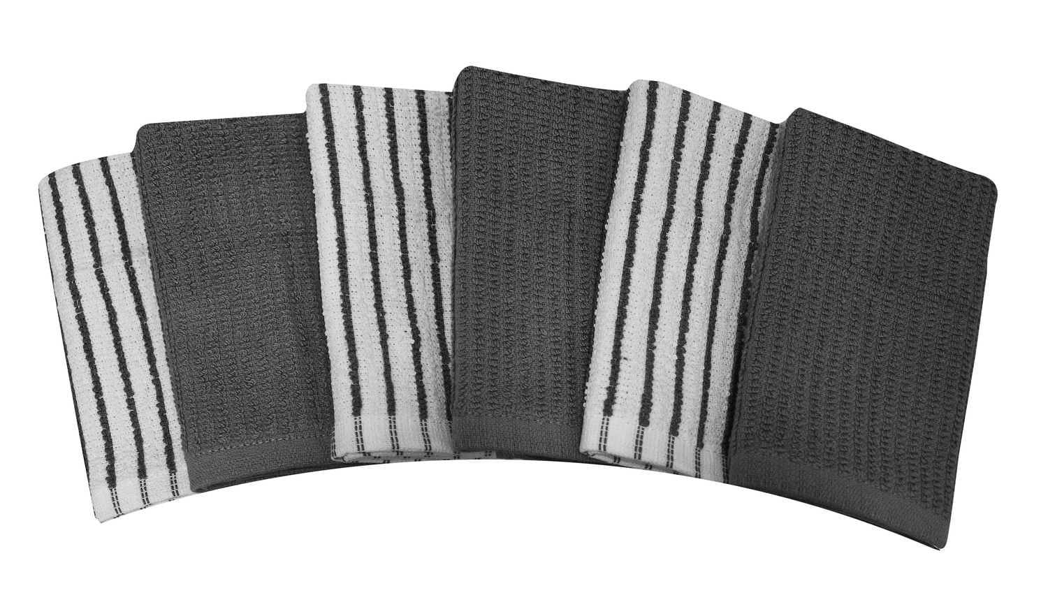 Lot de 6 torchons à vaisselle Hometrends Bar Mop, gris