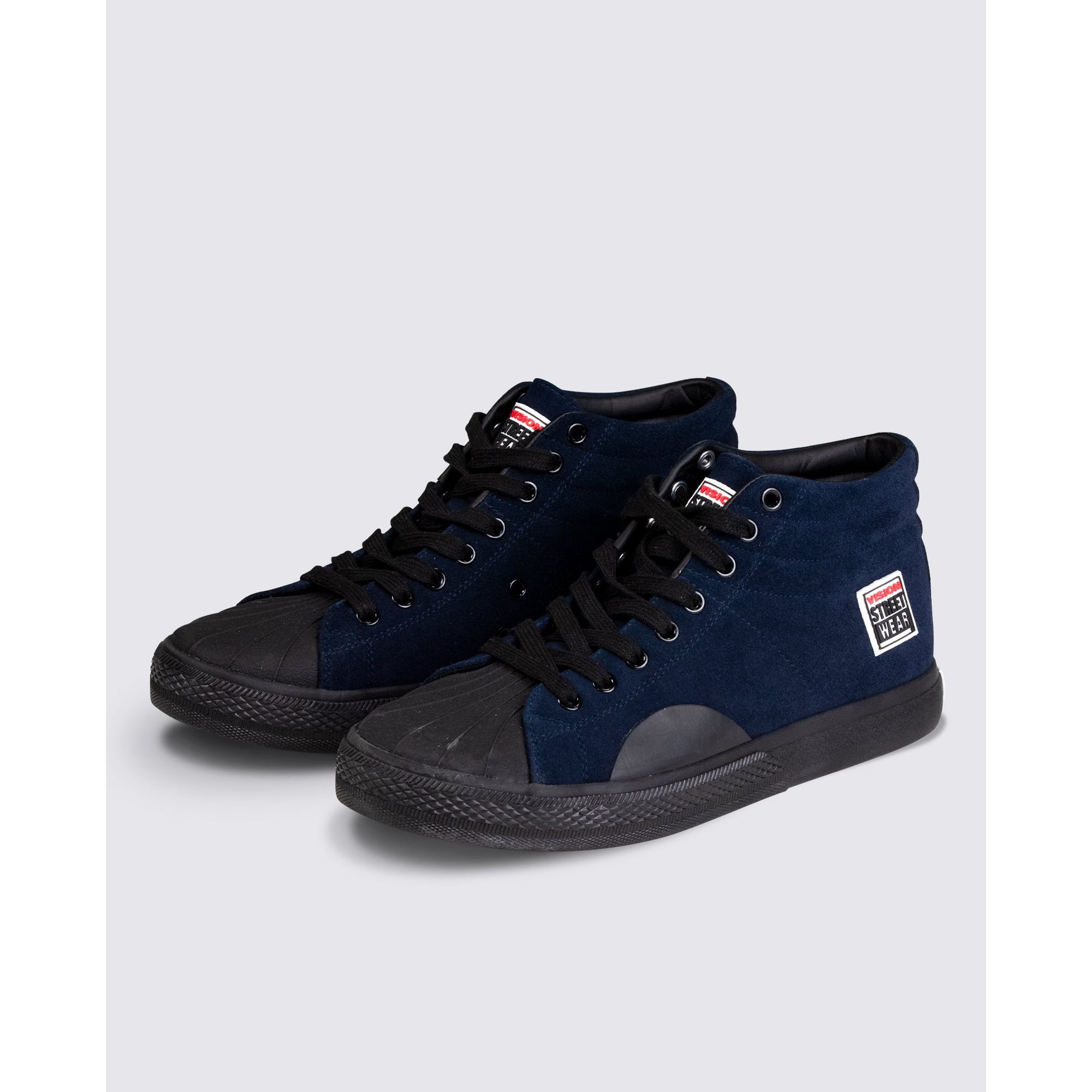 vision street wear スニーカー　size27.5 VISION STREET WEAR Leather Suede High Top Sneakers Deep Navy