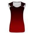 thumbnail image 4 of IROINID Liquidation pour Femmes T-Shirt Sans Manches, Haut Sans Manches à Col en V Dégradé pour Femmes Rouge P, 4 of 4