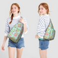 thumbnail image 2 of Nature Frog Sling Backpack - Cute Green Frog & Mushroom Pattern Crossbody Bag, Fashionable Shoulder Pack for Hiking & Shopping, 2 of 2