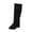 Black, variant on Birdeem Women's Winter Tall Boots, Fashion Casual Style Solid Color Bow Round Toe Mid Calf Heel, Knee High Boots for Women