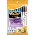 thumbnail image 1 of BIC Cristal Extra Smooth Assorted Ballpoint Pens, Medium Point (1.0mm), 10-Count Pack, Extra Smooth and Reliable Ballpoint Pens, 1 of 6