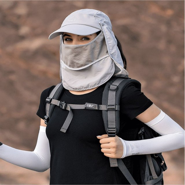 Multi-functional sunshade hat Outdoor fishing hat Sunscreen hat