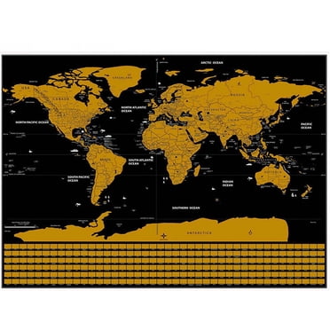 TopLLC Autocollants Muraux, Autocollants pour Enfants, Autocollants Mignons à Gratter World Map Poster World Voyage Carte à Gratter Grattoirs World Map Poster