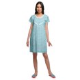 thumbnail image 3 of Moomaya Chemise de Nuit à Manches Courtes Imprimée pour Femmes, Col Rond, en Coton, Vêtement de Nuit, 3 of 5