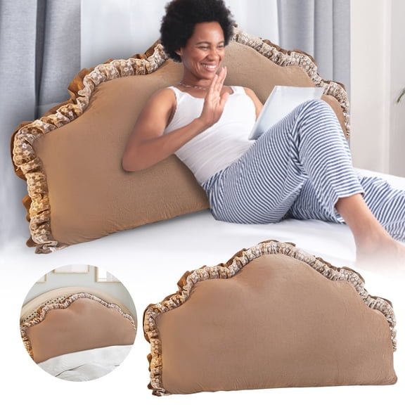 "French Style Soft Pack Headboard Cushion Removable Washable Large Backrest Pillow for Bed Sofa Protector"