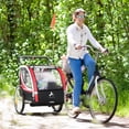 thumbnail image 2 of Aosom Child Bike Trailer with Storage, 5 Point Harness, Baby Stroller Red, 2 of 9