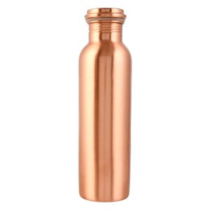 PIEPOT 100% Pure Copper Water Bottle 1 Litre/tamba Bottle 1 litre/Drinking Water Bottle Copper, Bottle for Sublimation (Brown, Pack of 1) (Matt Finish Lacquer)