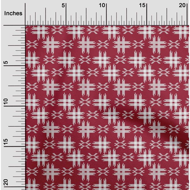 oneOone Cotton Flex Fabric Check Kasuri Decor Fabric Printed BTY 40 Inch Wide