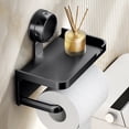 thumbnail image 4 of Double Layer Suction Cup Paper Rack Toilet Paper Box Paper Towel Rack Storage Rack Paper Drawer Storage Rack, 4 of 6