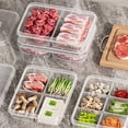 thumbnail image 2 of Meitianfacai Plastic Food Storage Box With Dividers For Refrigerator Organization Fresh Keeping Container For Kitchen Use Meal Preparation Organizer With Multiple Compartments For Efficient Storage, 2 of 7