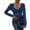#0513-Blue, variant on Pounoo Women's Floral Lace Bodysuit Tops V-Neck Long Sleeve Mesh Gift Sheer One-Piece Going Out Tops Snap Crotch Teddy Slim Fit To
