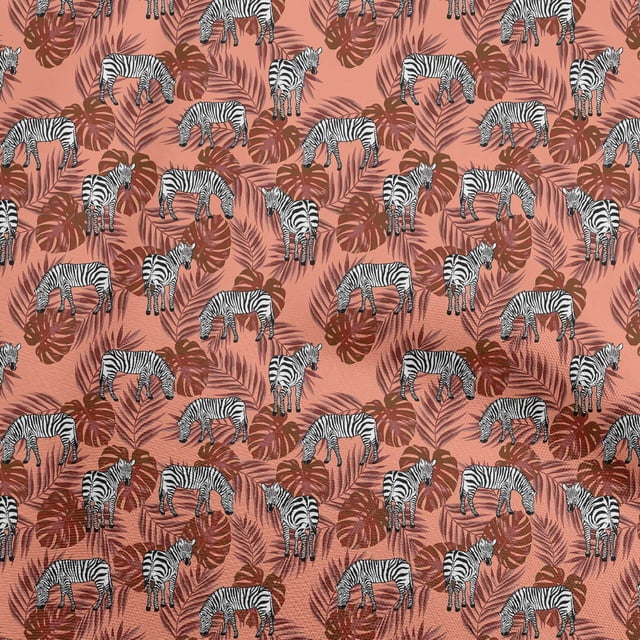 oneOone Georgette Viscose Orange Fabric Tropical Craft Projects Decor Fabric Printed By The Yard 42 Inch Wide