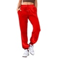thumbnail image 3 of Women's Casual Pants Ladies Womens plusasual Pants Set Womens plusasual Dress Pants Solid Color Drawstring Elastic Womens Paper Bag Pants Casual Womens Work Pants Office Casual Stretch, 3 of 5