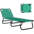 thumbnail image 1 of Outsunny Chaise Longue Pliante, Chaise de Bronzage avec Dossier Réglable, Vert, 1 of 10