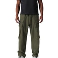 thumbnail image 2 of Plebaso Pantalon Cargo pour Homme, Pantalon de Randonnée Décontracté à Cordon, Léger, Uni, Pantalon de Travail d'Extérieur pour Homme, 2 of 4