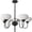 Black 5-Lights, variant on KCO 5 Light Black Milk Glass Chandelier Kitchen Island White Globe Chandelier Mid Century Modern Dining Room Light