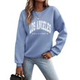 thumbnail image 2 of VBARHMQRT Chandail pour Femmes Chandail Graphique pour Femmes Imprimé Col Rond Chandail Col Rond Coupe Chandail à Enfiler Hauts Décontractés Manches Longues Chandails d'Entraînement Blouse Ample, 2 of 4
