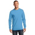 thumbnail image 1 of Port & Company Long Sleeve Essential T-Shirt. Aquatic Blue. 2XL., 1 of 4