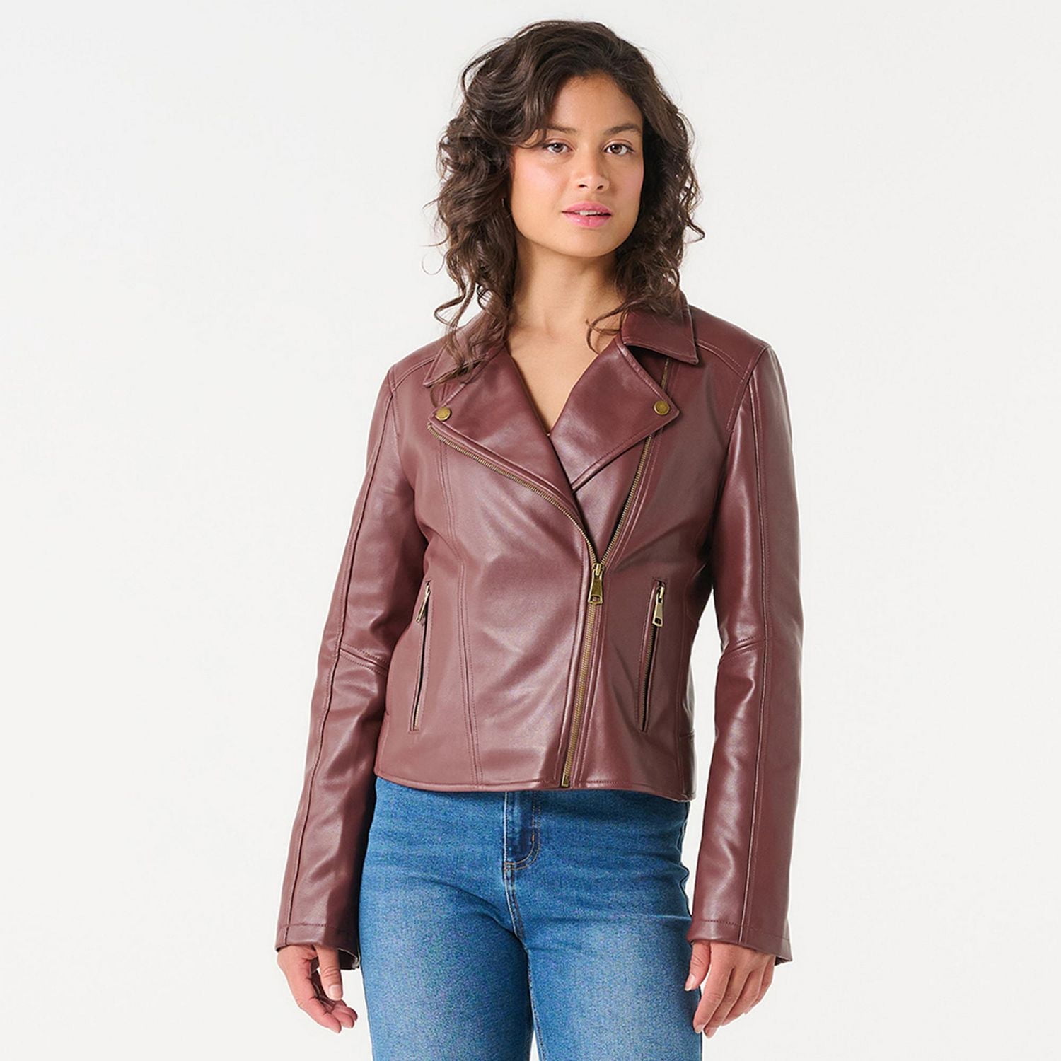 DV FAUX LEATHER MOTO JACKET