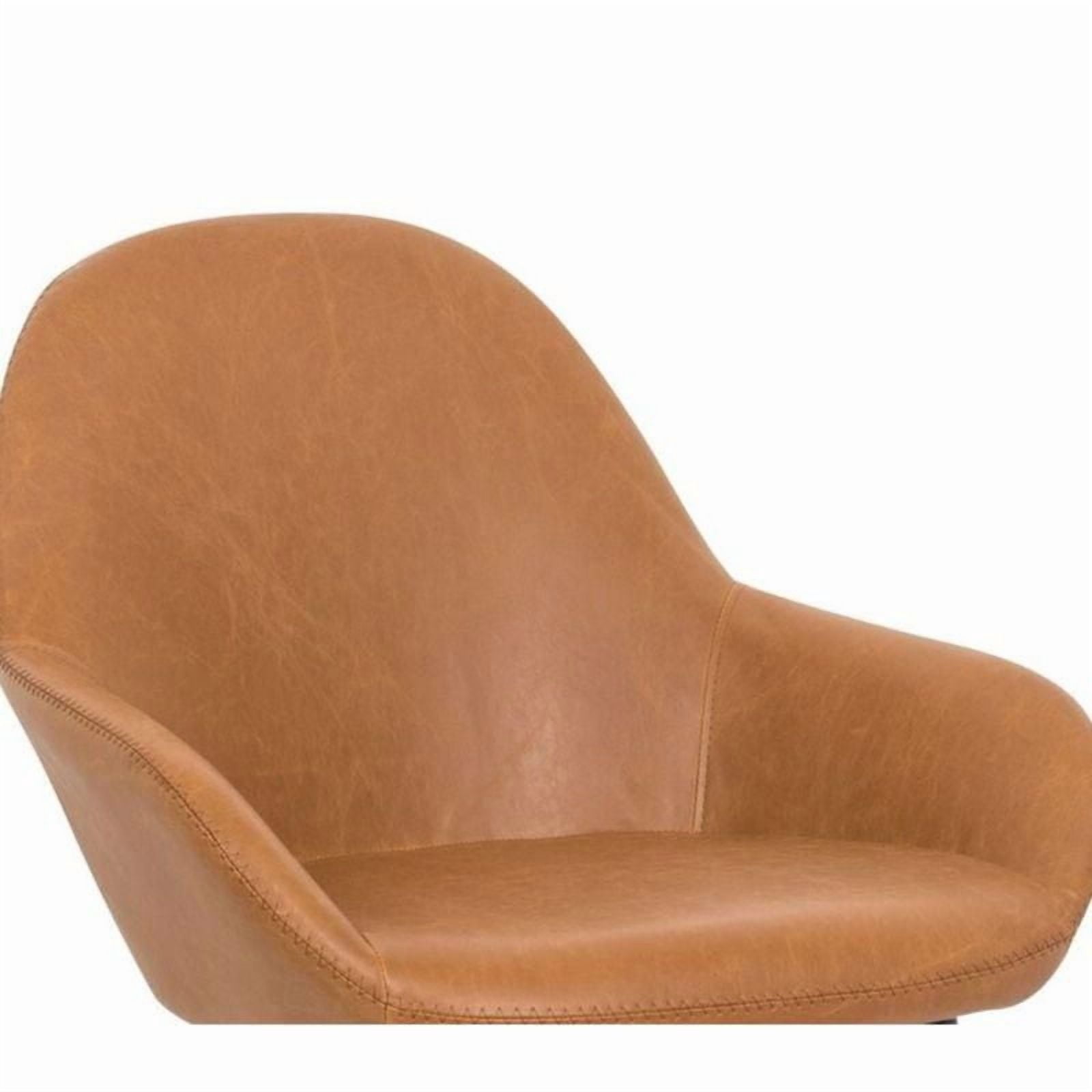 Fauteuil Ani, chaise bronzée, PU rembourré, ensemble de 2