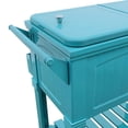 thumbnail image 3 of Glacière de patio roulante style antique Permasteel – 80 Qt / capacité de 110 Canettes – Acier peint par poudrage – Sarcelle, 3 of 8
