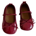 thumbnail image 1 of MIASHUI Ballerines Plates pour Tout-Petites Filles, Mary Janes pour Enfants, Chaussures de Robe d'Uniforme Scolaire, Rouge, 4,5-5 Ans, 1 of 8
