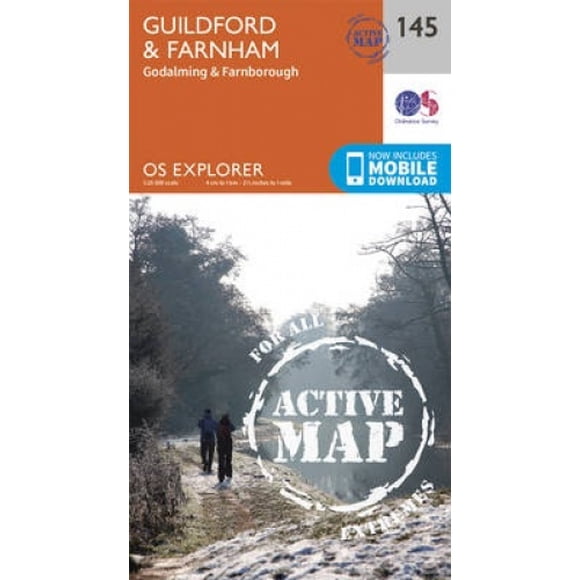 Guildford and Farnham (OS Explorer Active Map)