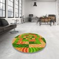 thumbnail image 4 of Ahgly Company Tapis d'Intérieur Lavable en Machine Carré Transitionnel Acajou Brun, 4 Pieds Carré, 4 of 7