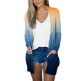 thumbnail image 1 of PENGXIANG Womens Casual Lightweight Long Sleeve Cardigan Soft Drape Open Front Fall Dusters, 1 of 4