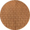 thumbnail image 1 of Ahgly Company Machine Washable Indoor Round Transitional Orange Area Rugs, 6' Round, 1 of 7