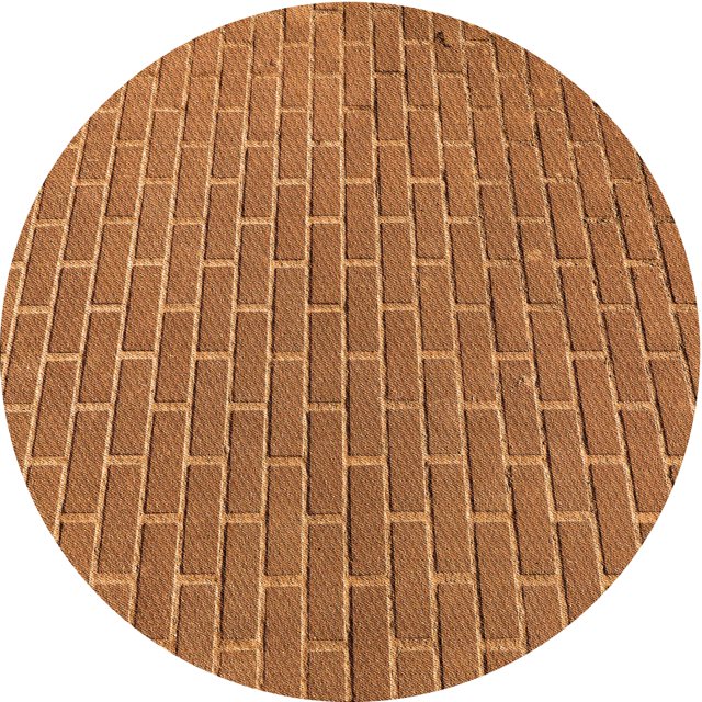 Ahgly Company Machine Washable Indoor Round Transitional Orange Area Rugs, 6' Round